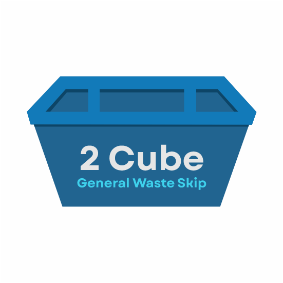 2 Cube General Waste Skip