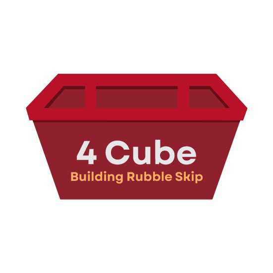 4 Cube Building Rubble Skip
