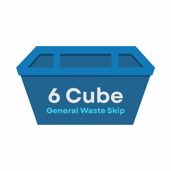 6 Cube General Waste Skip